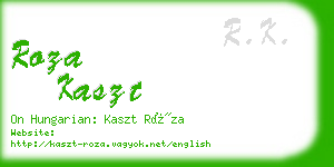 roza kaszt business card